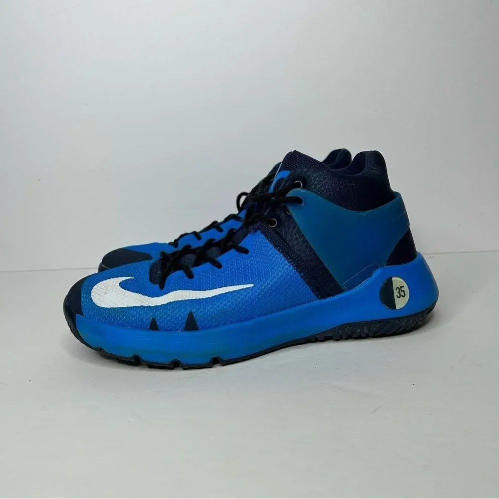 Nike Blue and White Sneakers High-Top Design 4.5Y